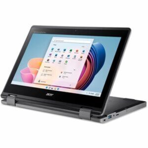 Acer America 11.6 in. Touchscreen Convertible 2-in-1 Notebook HD - Intel N100 Quad-Core - 4 GB Total RAM - 128 GB SSD - Black - Windows 11 Pro