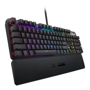 Asus Tek RA05 TUF GAMING K3-RD-US USB 2.0 Passthrough RGB Mechanical Keyboard with N-Key Rollover, Grey