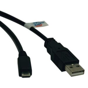 USB 2.0 Cable,Hi-Speed a,Micro B,M/M,6ft
