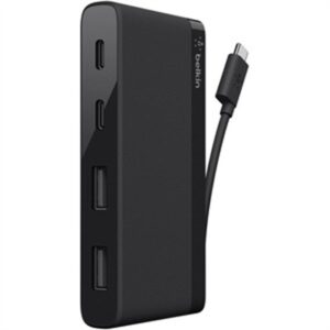 USB C 4 PORT MINI HUB 3.0 BLK