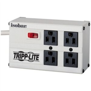 Tripp Lite Isobar Surge Protector, 4 Outlets, 6 Ft Cord, 3330 Joules, Metal Housing ( TRPISOBAR4 )