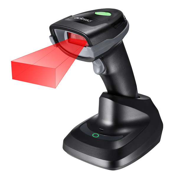 Adesso NUSCAN 3000 NuScan 3000 Bluetooth/2.4-GHz/USB-Wired 2D Handheld Barcode Scanner with Charging Cradle