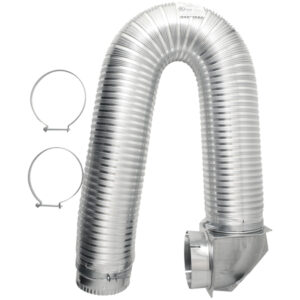 Builder's Best 112423 4" x 8ft UL Transition-Duct Single-Elbow Kit