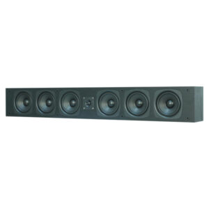 BIC America OWLCR35B RtR Elite OWCLR35 4.5-In. 100-Watt On-Wall Center or LR Speaker with 2 Polypropylene Woofers, 3/4-in. Tweeter, 4 Bass Radiators, 8 Ohms