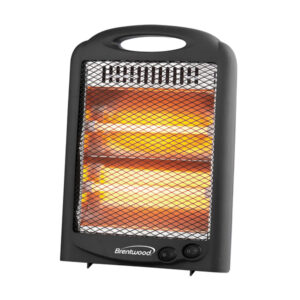 Brentwood H-Q600BK H-Q600BK 600-Watt-Max Portable Quartz Space Heater, Black