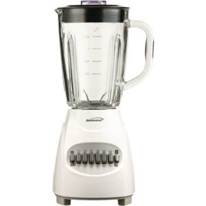 Brentwood JB-920W 42-Oz. 12-Speed + Pulse Electric Blender with Glass Jar (White)