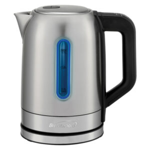 Brentwood KT-1796DS 1.79-Qt. 1,500-Watt Cordless Digital Stainless Steel Kettle with 5 Temperature Presets and Swivel Base