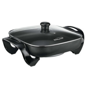 Brentwood SK-65 12-In. 1,300-Watt Nonstick Electric Skillet with Glass Lid