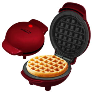 Brentwood TS-2141R 5-In. 400-Watt Nonstick Mini Waffle Maker (Red)
