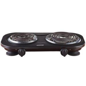 Brentwood TS-361BK 1,500-Watt Double Electric Burner (Black)
