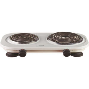 Brentwood TS-361W 1,500-Watt Double Electric Burner (White)