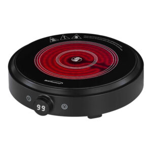Brentwood Select TS-383DBK 10-In. 1,300-Watt Countertop Ceramic Glass Cooktop Surface with Single 8-In. Infrared Burner, Black