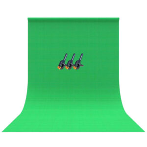 Bower WA-CHROMA3 Green Screen Fabric Backdrop for Streaming, Gaming, Broadcasting, and More, 5 Ft. x 7 Ft.