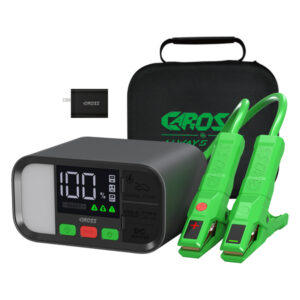 CAROSS T19SC T19SC Portable Car Jump Starter and USB Power Bank with 1,600-Amp Peak, Smart Jumper Clamps, LED Light, and PD Fast Charger