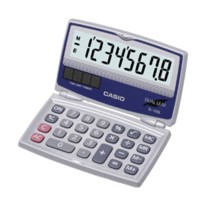 CASIO SL-100L Solar Calculator in Folding Hard Case