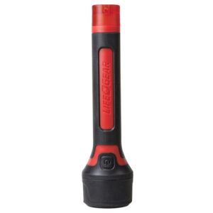 LifeGear BA38-60633-RED 200-Lumen Stormproof Signal Light with Safety Whistle, BA38-60633-RED