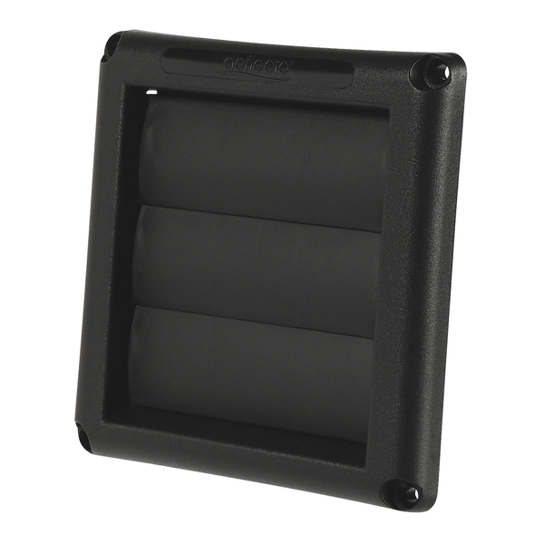 Deflecto HS4BLK/48 Supurr-Vent Louvered Dryer Vent Hood (Black)