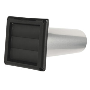 Deflecto SVHABLK4 Supurr-Vent Louvered 4-In. Dryer Vent Hood Kit with Collar and Aluminum Pipe, SVHABLK4