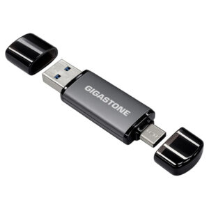 Gigastone GS-AC4400GY-256GB-1pk-R Dual USB-C and USB-A Flash Drive, USB 3.2 Gen 1, Plug and Play for PC, Mac, or Phone (256 GB)