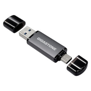 Gigastone GS-AC4400GY-64GB-1pk-R Dual USB-C and USB-A Flash Drive, USB 3.2 Gen 1, Plug and Play for PC, Mac, or Phone (64 GB)