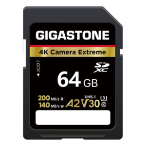 Gigastone GS-SDXC-A2V30-64GB-R 4K Camera Extreme SD Card, 64 GB