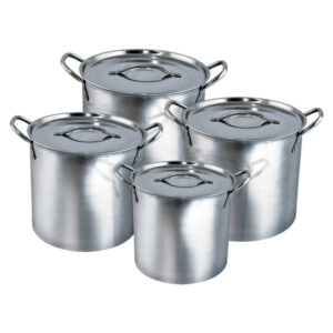 EuroHome 3000 Stainless Steel Stock Pot with Lid, 4-Piece Set