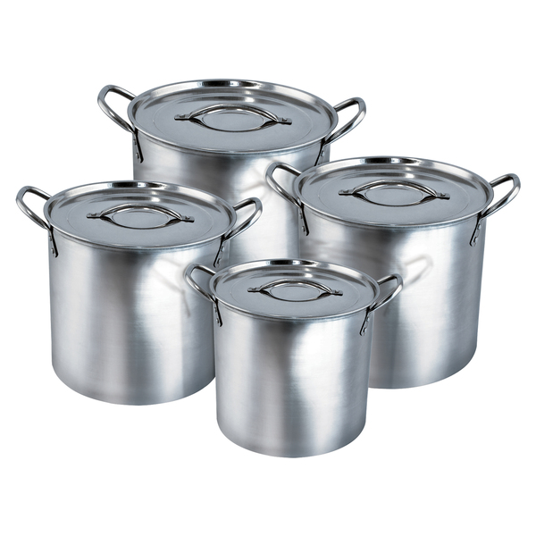 EuroHome 3000 Stainless Steel Stock Pot with Lid, 4-Piece Set