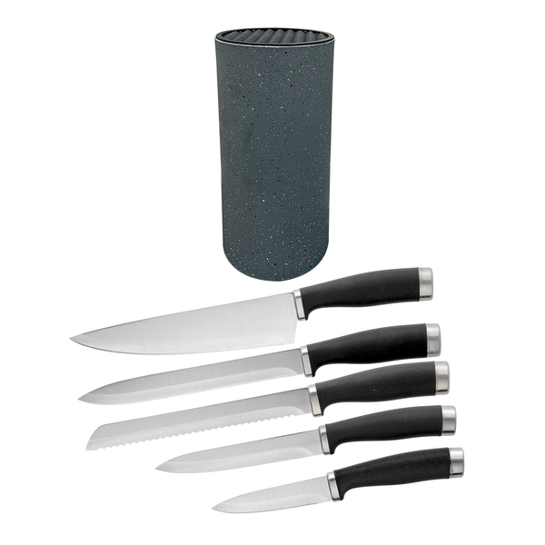 EuroHome KG101 Stainless Steel Knife 6-Piece Set Including Holder