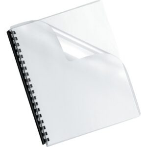 Fellowes 52311 Crystals Transparent PVC Oversized Binding Covers, 100 Pack