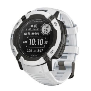 Garmin 010-02805-14 Instinct 2X Solar GPS Smartwatch with 50-mm Case, Bluetooth, Health/Fitness, LED Flashlight, Sports Apps, 10 ATM Water Rated (Whitestone)