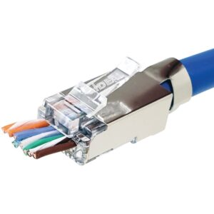 IDEAL 85-369 Shielded Feed-Thru CAT-6A/6/5-E Modular Plugs for Larger Diameter Conductors (50 Pack)