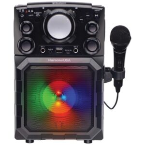 Karaoke USA GQ410 Portable MP3 Karaoke Player with Bluetooth, PA, and Built-In Battery