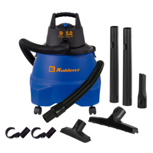 Koblenz WD-9L212 Wet Dry Vacuum with Blowing Function for Multiple Surfaces, 9 Gallons, 5 Peak HP, 87-CFM, with 10-Ft. Power Cord