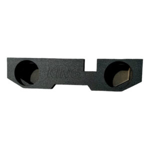 King Boxes AK-DG2-12 AK-DG2-12 12-In. Double-Speaker Black Sprayed Enclosure for Dodge Ram 1500 Quad Cab 2002 through 2018