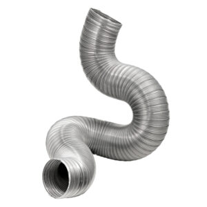 Lambro 302DL 8-Ft. Flexible Aluminum Semi-Rigid Double-Lock Air Duct (4 In. Diameter)