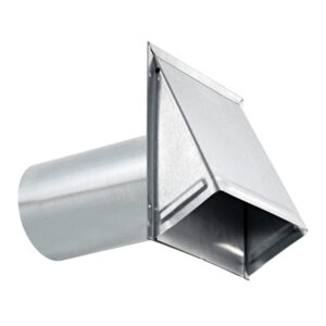 Lambro 3460G-11 6-In. 26-Gauge Galvanized Steel Exhaust Wall Hood Vent with Damper and 11-In. Pipe, 3460G-11