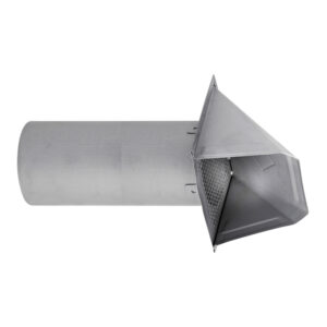 Lambro EC-34400GNDMS-PG 4-In. 26-Gauge Paint-Grade Steel Fresh Air Intake Vent with Wire Mesh Screen and 11-In. Pipe, EC-34400GNDMS-PG
