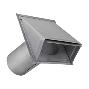 Lambro EC-3460G-11-PG 6-In., 26-Gauge Paint-Grade Steel Wall Exhaust Hood Vent with Damper and 11-In. Pipe, EC-3460G-11-PG