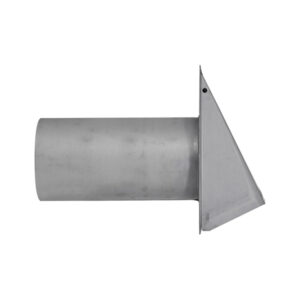 Lambro EC-3480GMS-11-PG 8-In., 26-Gauge Paint-Grade Steel Wall Exhaust Hood Vent with Damper, Wire Mesh Screen, and 11-In. Pipe, EC-3480GMS-11-PG
