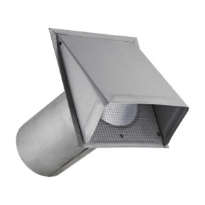 Lambro EC-3480GNDMS-11-PG 8-In., 26-Gauge Paint-Grade Steel Fresh Air Intake Vent with Wire Mesh Screen and 11-In. Pipe, EC-3480GNDMS-11-PG