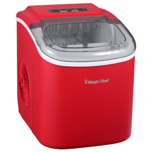 Magic Chef MCIM27R Portable Countertop Ice Maker, 27 Lbs. per Day (Red)