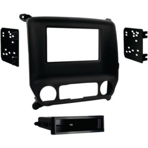 Metra 99-3014G ISO Double-DIN/ISO DIN Installation Kit for Select 2014 through 2019 Chevrolet Silverado/GMC Sierra, 99-3014G