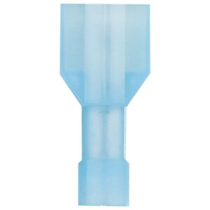 Install Bay BNMD250F Nylon Fully Insulated Male Quick Disconnects, 100 Count (16-14 Gauge; Blue)