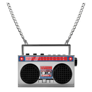 Celebrate 250 250BT220S 3-Watt Wireless Boombox Speaker Necklace Portable Bluetooth Rechargeable Speaker with TWS/FM Radio, up to 2 Hours Play Time
