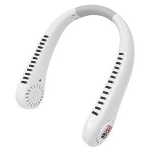 Celebrate 250 250F400W Portable Bladeless Neck Fan, 3 Speeds, 800-mAh Rechargeable Battery, 360deg Air, Flexible Neck Band, 100 Minutes Max Run Time