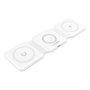 FISHER Tech Essentials FWIC285W 15-Watt 3-in-1 Foldable Wireless Charging Pad (White)