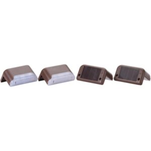 MAXSA Innovations 47332 Solar-Powered Deck Lights, 4 pk