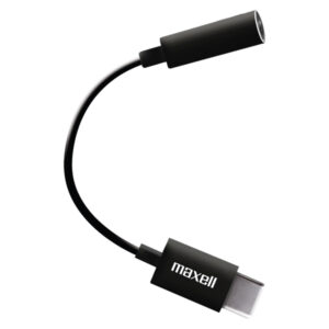 Maxell 197294 Sync-Up 3.5-mm to USB-C Stereo Headphone Adapter Cable, 197294
