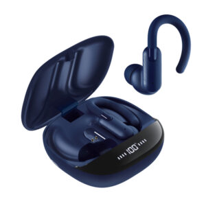 Mixx USSC-02-BL-041 StreamBuds Sports Charge 2 TWS Bluetooth In-Ear Earbuds with Mic, Earhooks, and Charging Case, up to 32 hours Play Time (Blue)