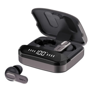 Mixx USUL-MI-BK-006 StreamBuds Ultra Mini TWS Bluetooth In-Ear Earbuds with Mic and Charging Case with LED, Clear Voice, up to 24 Hours Play Time (Gunmetal Black)